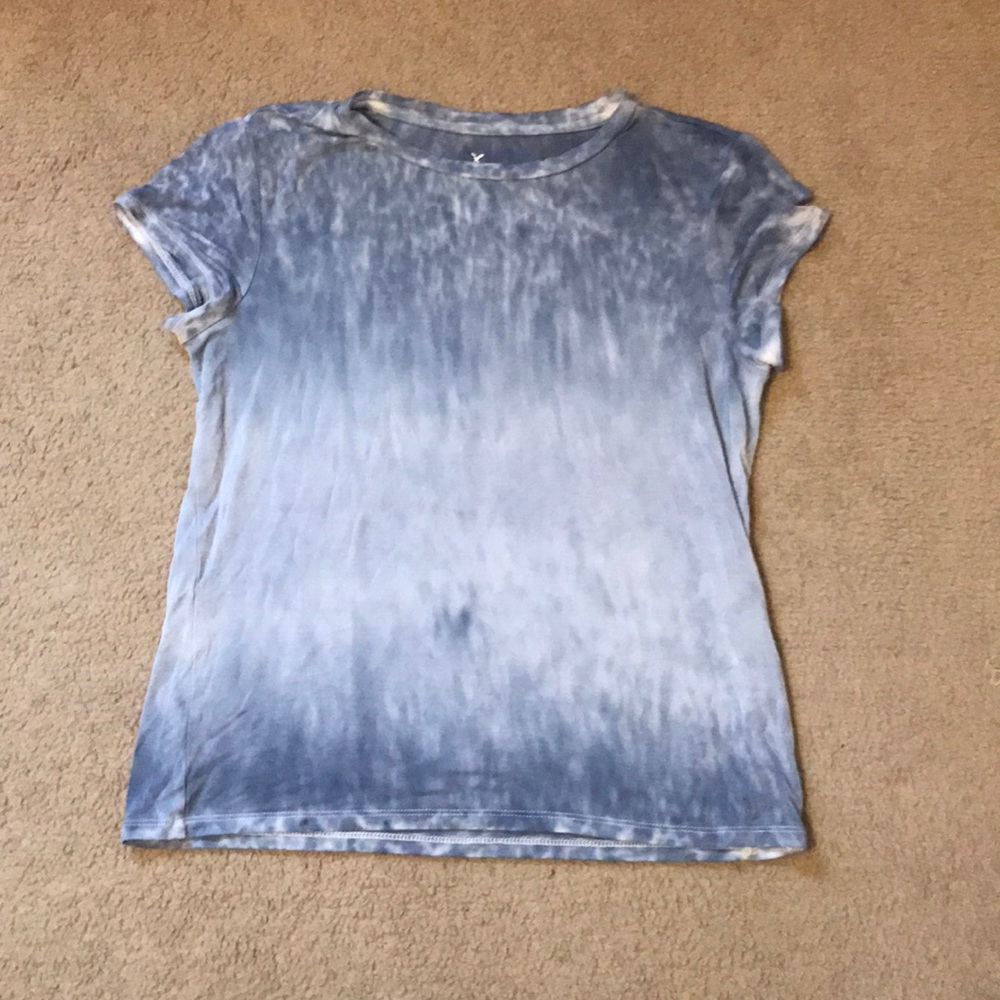 washed look blue american eagle tee